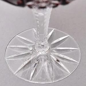 Набор 6-ть фужеров для шампанского или «Креманок» из Цветного Хрусталя серия «Виноград»