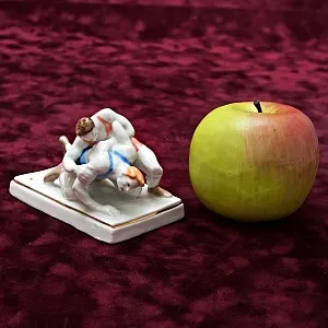 Авторская Коллекционная Фарфоровая Статуэтка «Борцы», ДФЗ Дулево СССР -1959 год. 