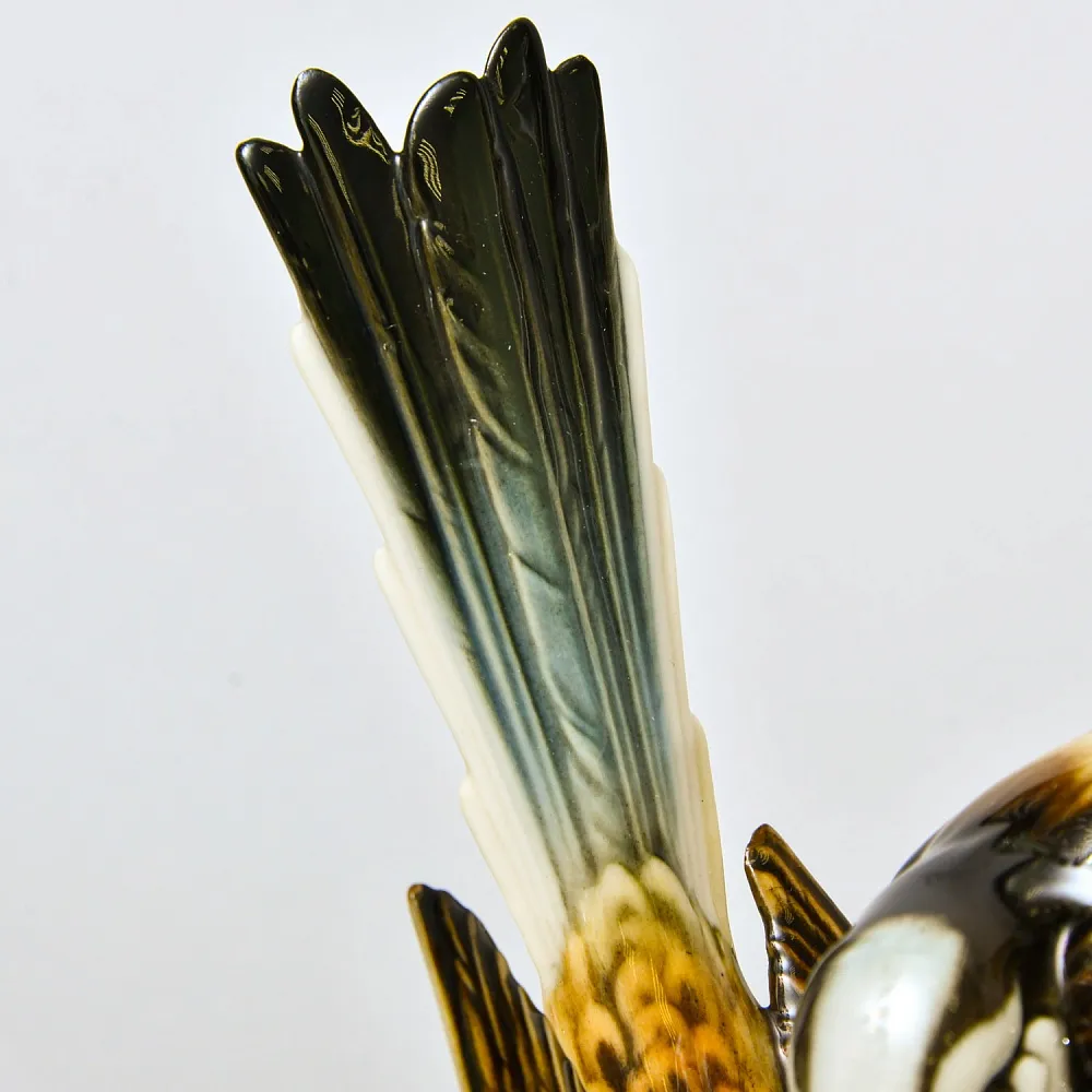 Винтажная Фарфоровая статуэтка «Птицы - Длиннохвостые Синицы», Hutschenreuther, Германия.