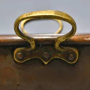 Большой Медный таз для варки варенья на 12-ть литров, Франция - первая половина ХХ века.