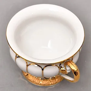 Редкость! Фарфоровый Кофейный сервиз на 6 персон - 21 предмет, Х форма MEISSEN, Германия.