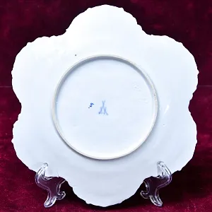 Антикварная Коллекционная Тарелка - Блюдо «ЦВЕТЫ», Фарфор MEISSEN Германия.