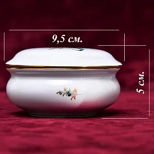 Коллекционная Фарфоровая Шкатулка - Бонбоньерка «ОРХИДЕЯ», MEISSEN Германия.