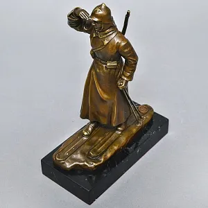 Авторская Бронзовая Статуэтка «Красноармеец в дозоре», Россия конец ХХ - начало ХХI веков. 