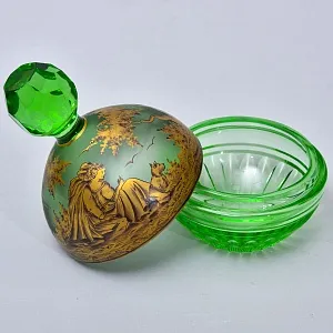 Парфюмерный набор из 3-х предметов «Влюбленная пара. Свидание», Хрусталь Johann Oertel & Co. Богемия.