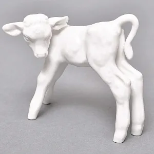 Коллекционная Фарфоровая статуэтка «ТЕЛЕНОК», MEISSEN Германия, вторая половина ХХ века. 