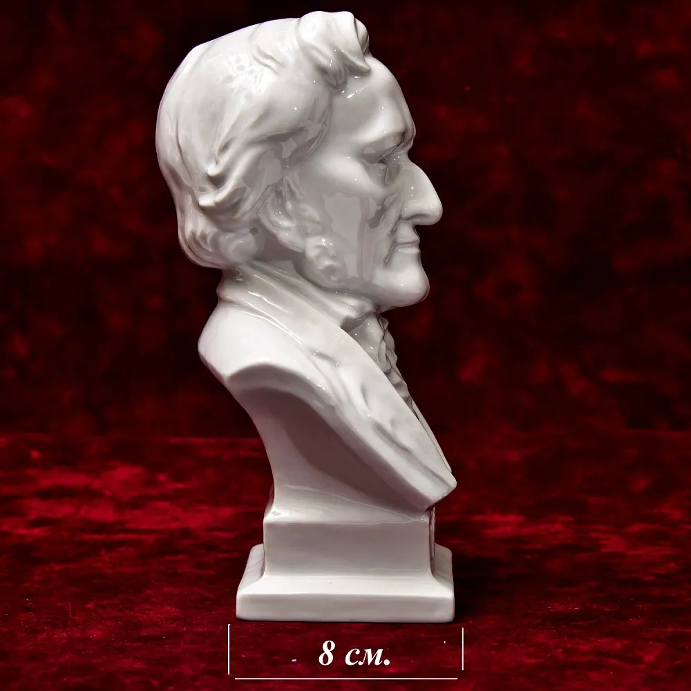 Коллекционный Фарфоровый Бюст - Статуэтка «Композитор Рихард ВАГНЕР - WAGNER» HEREND Венгрия.