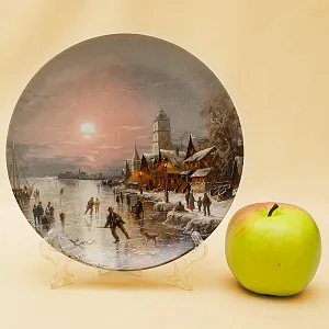 Коллекционная Тарелка «Романтичные зимние пейзажи» Фарфор Furstenberg Германия -1987 год.