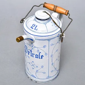 Антикварный Эмалированный Бидон - Канистра для Бензина на 2 литра. Германия 1914 год.