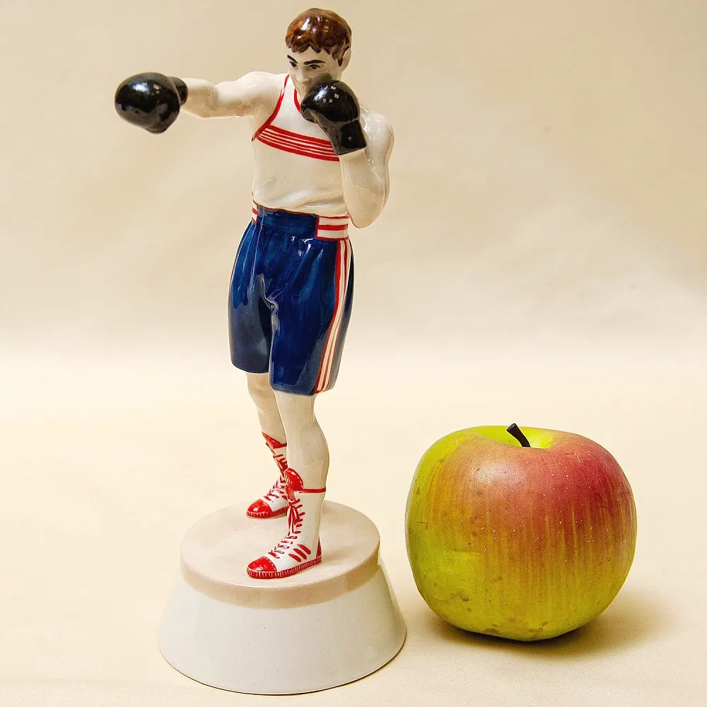 Авторская Коллекционная Фарфоровая Статуэтка «Боксёр», Россия.