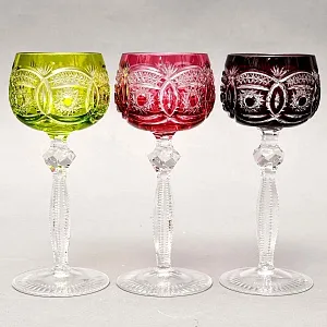 Набор - Шесть Бокалов для Вина Knittel FAKIRIS Силезия, Германия начало 50-х годов ХХ века.