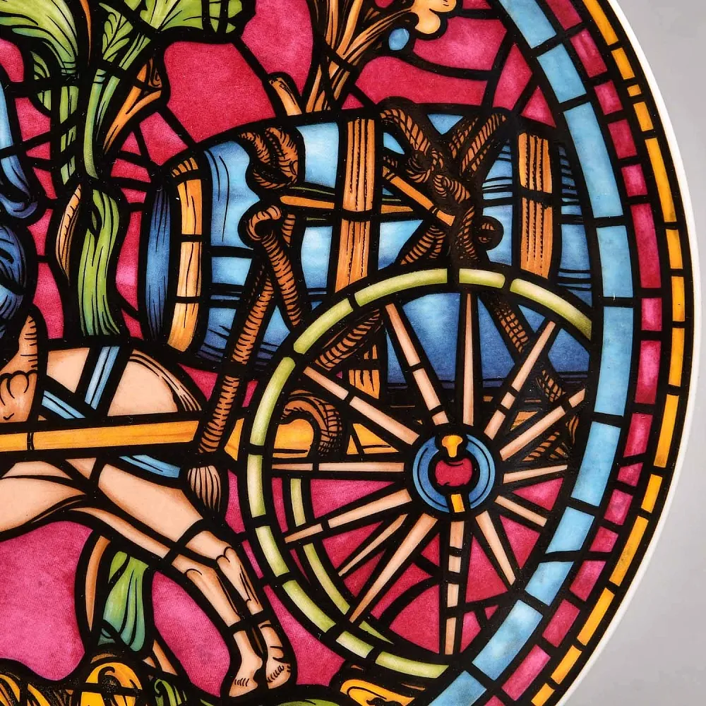 Коллекционная Тарелка «Витражи Шартрского Собора. Святой», Фарфор Heinrich Германия. 