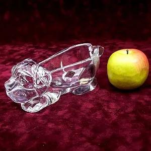 Хрустальная Мелочевница или Пепельница «Собака». Vannes Le Chatel Франция -60гг.