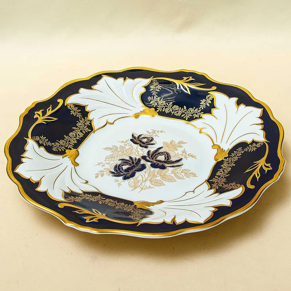 Коллекционное Сервировочное Блюдо - Тарелка «Кленовый лист», Фарфор WEIMAR Германия.