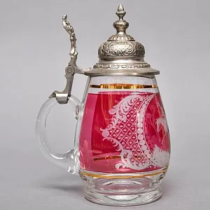 Коллекционная Хрустальная Пивная Кружка «Всадник», SCHONBORNER, Германия, 60 гг.