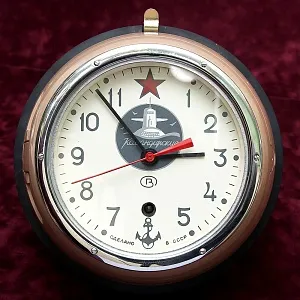 Корабельные - Судовые - Каютные часы 5ЧМ-М3 «Командирские», ЧЧЗ «ВОСТОК» СССР -1985 год.