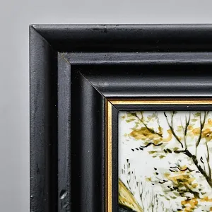 Фарфоровый Пласт - Картина - Панно «Сельский пейзаж. Подворье», Royal Delft Голландия 50 гг.