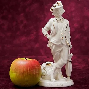 Авторская Коллекционная Фарфоровая Статуэтка Клоун - «Олег Попов» Россия.