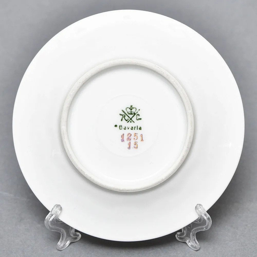 Антикварная Фарфоровая Кофейная пара в стиле Шинуазри, ROSENTHAL Германия, 1891 - 1906 годы. 