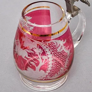 Коллекционная Хрустальная Пивная Кружка «Всадник», SCHONBORNER, Германия, 60 гг.