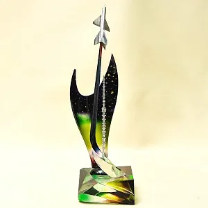 Редкость! Авиация - Памятный Подарок «40 лет Военно - Воздушной Академии им. Ю.А. Гагарина» Металл, Оргстекло - СССР -1980 год.