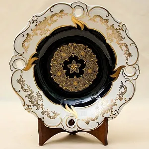 Коллекционное Сервировочное Блюдо Тарелка «Солнечный Ветер» Фарфор WEIMAR Германия -1949 год.