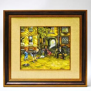 Авторская Картина «Вратарь - дворовый футбол», Карандаш, Россия - 2000 гг.