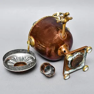 Редкость! Старинный Медный Угольный Самовар на 2,5 л. Германия, начало XX века.