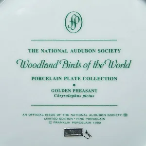 Коллекционная Тарелка - Блюдо «Золотой Фазан» Фарфор, Franklin Porcelain США -1980 год.