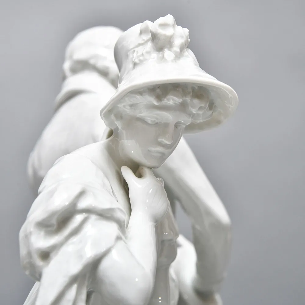 Антикварная Фарфоровая статуэтка «Дама с кавалером. Размолвка», ROSENTHAL Германия - 1926 год. 