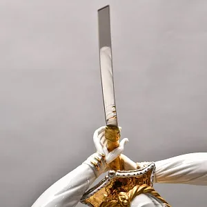 Большая Авторская Фарфоровая статуэтка «Самурай - Путь Воина», Ahura Италия, 80-е годы ХХ века.