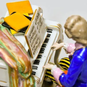 Старинная Фарфоровая Статуэтка «Пианист - Моцарт», Scheibe - Alsbach Германия.