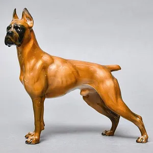  Коллекционная Фарфоровая статуэтка собаки «БОКСЕР», Rosenthal Германия, 60-е гг. ХХ века. 