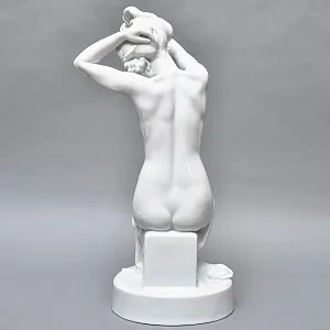 РЕДКОСТЬ! Большая Фарфоровая статуэтка «Обнаженная купальщица», Herend Венгрия.