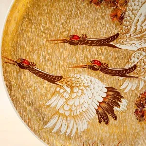 Коллекционная Авторская Тарелка - Блюдо «Журавли» Фарфор KAISER Германия D -28 см.