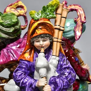 Коллекционная Фарфоровая статуэтка «Средневековые музыканты», Германия середина XX века.