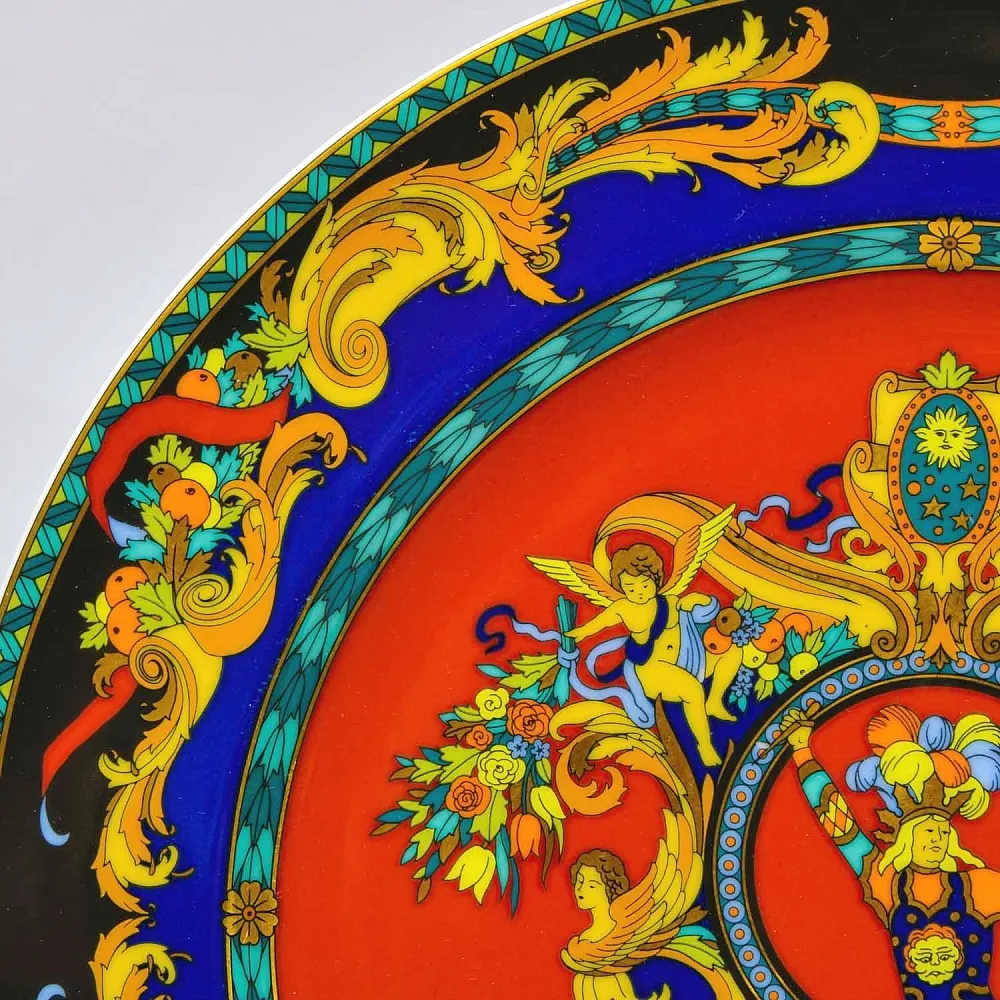«Король - Солнце» - Коллекционная Фарфоровая Тарелка - Блюдо, VERSACE, Rosenthal Германия - 1993 год.