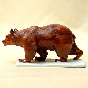 Редкость! Авторская фарфоровая статуэтка «БУРЫЙ МЕДВЕДЬ», Wallendorf Германия - 1963 год..