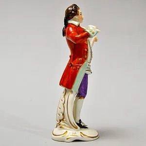 Редкость! Коллекционная фарфоровая статуэтка «Галантный кавалер»,  RUDOLF KAMMER, Германия -1961 год.
