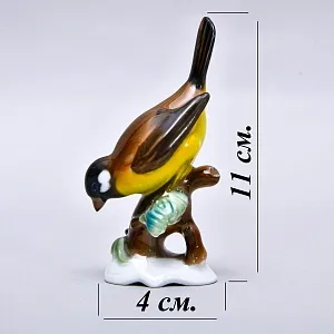 Авторская Фарфоровая статуэтка «Птица. Cиница», ROSENTHAL Германия, середина ХХ века.