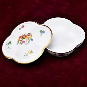 Антикварная Шкатулка - Бонбоньерка из коллекции «Hildegard», Фарфор ROSENTHAL Германия, 1891 - 1906 годы.