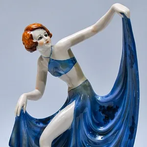 Коллекционная Фарфоровая Статуэтка «Танцовщица в синем», GEROLD Porzellan Германия - 1979 год.