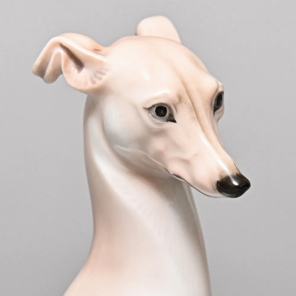Антикварная Фарфоровая статуэтка «Собака. Левретка», Rosenthal Германия, 1929 год.  