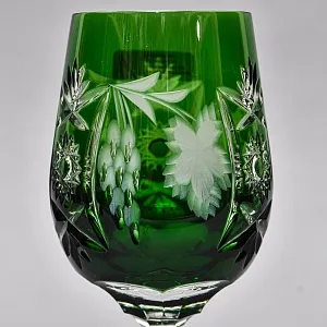 Редкость! Шесть Бокалов для вина из Цветного Хрусталя «ВИНОГРАД», NACHTMANN Германия конец ХХ века.