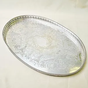 Большой Металлический Поднос, Silverplate, SHEFFIELD Англия.