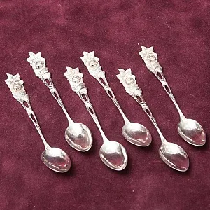 «Хильдесхаймская роза» - Сервировочный Набор Десертных Ложечек Silverplate, Германия 60-е годы.