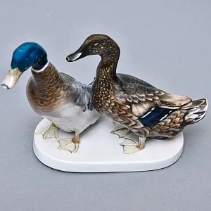 Авторская Фарфоровая статуэтка «Птицы. Утка и селезень», ROSENTHAL Германия, 1974 - 1982 годы.
