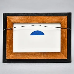 Фарфоровый Пласт - Картина - Панно «Сельский пейзаж. Мельница», Royal Delft Голландия 50 гг.