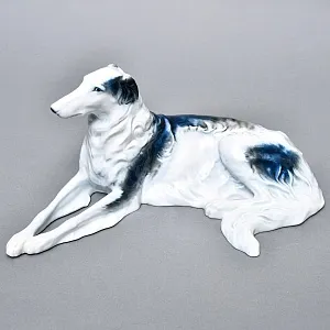 Коллекционная статуэтка «ОХОТНИЧЬЯ СОБАКА. Русская псовая борзая», Фарфор ROSENTHAL Германия.
