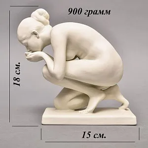 Коллекционная Фарфоровая статуэтка «Обнаженная у ручья», ROSENTHAL Германия, 1983 - 1991 годы. 